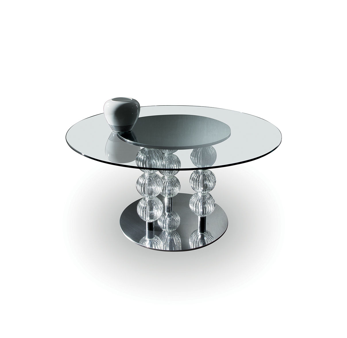 Rotating glass on sale dining table